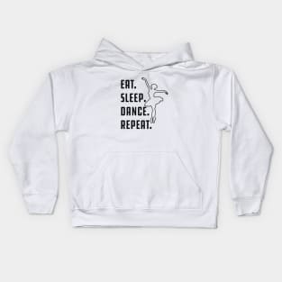 Dance - Eat sleep dance repeat Kids Hoodie